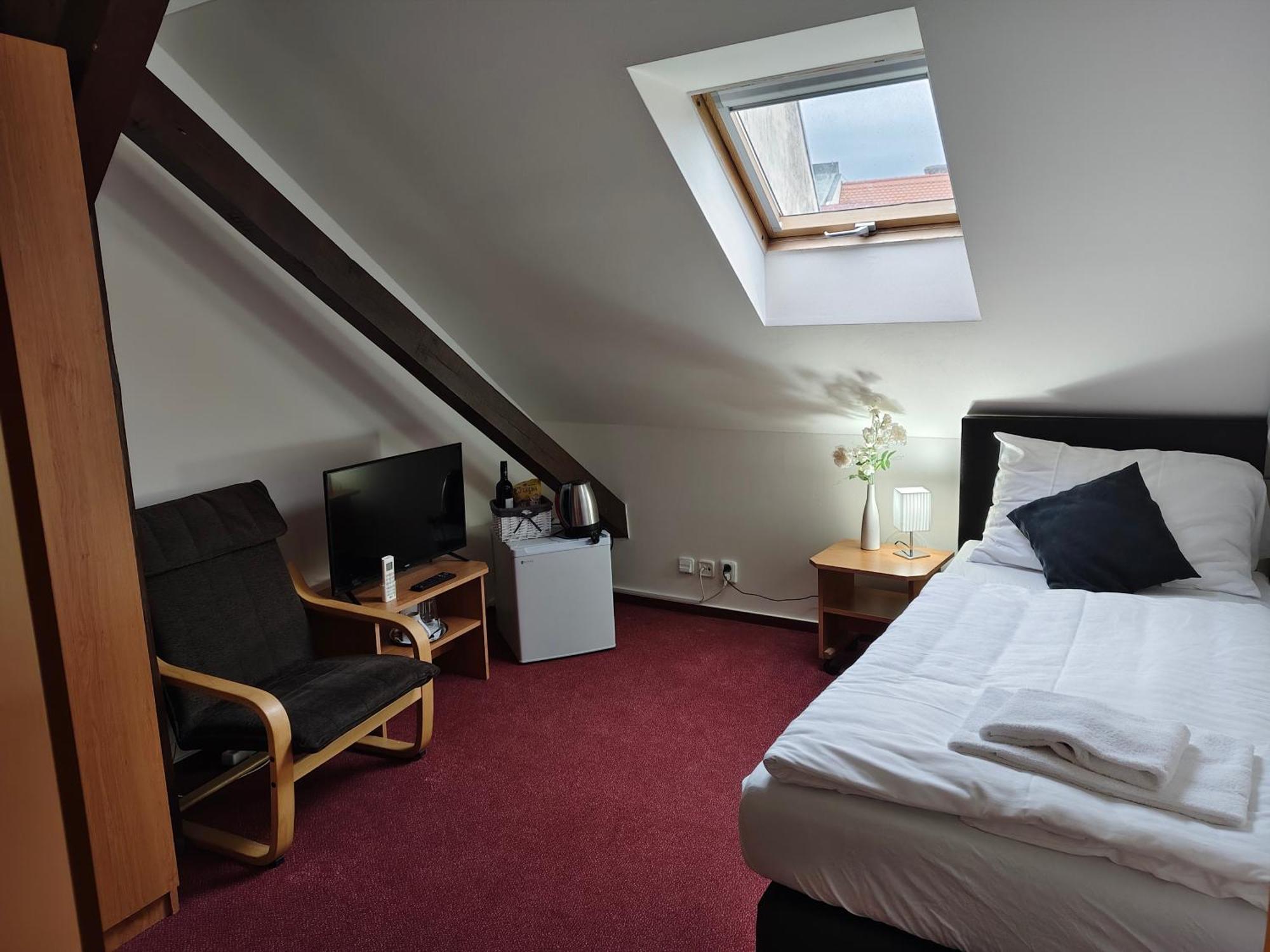 Hotel Bily Konicek Trebon Bagian luar foto