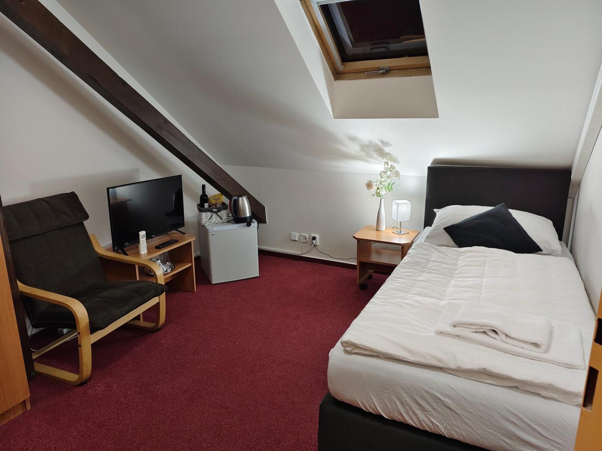 Hotel Bily Konicek Trebon Bagian luar foto